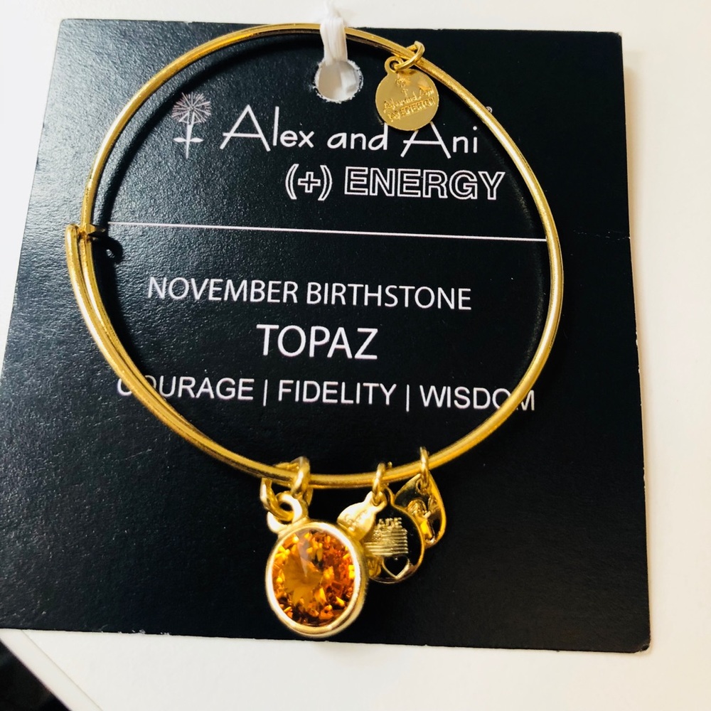 Gold alex and ani bangle